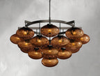Cebret Glass Round Chandelier - Cyran Lamps
