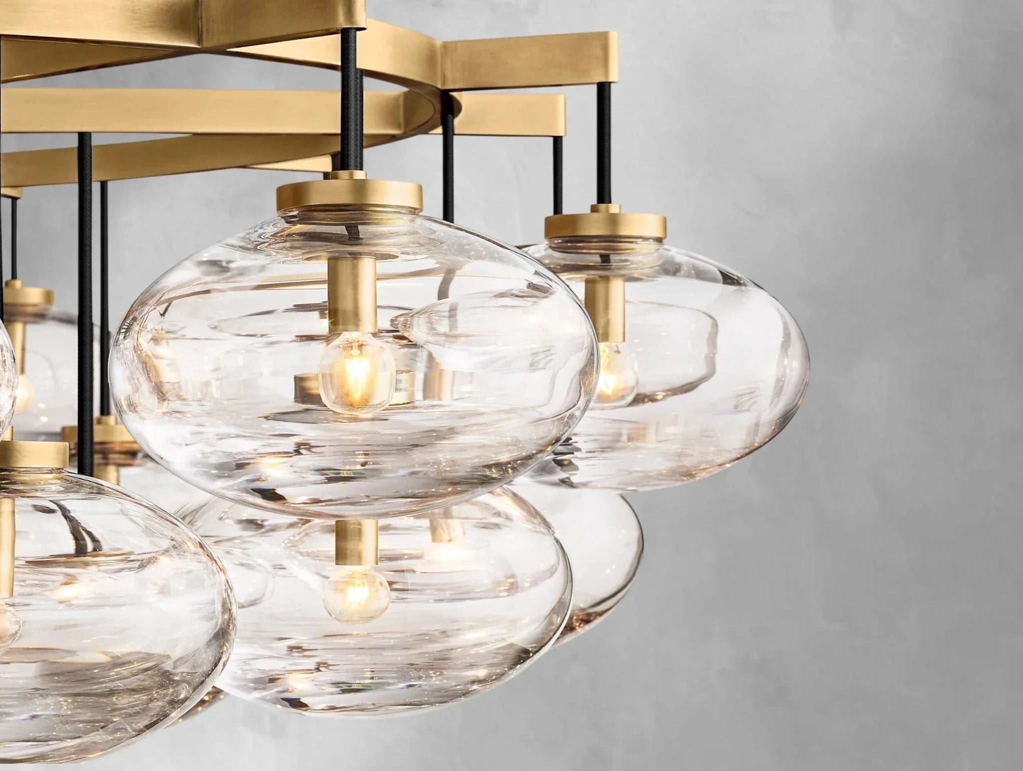 Cebret Glass Round Chandelier - Cyran Lamps