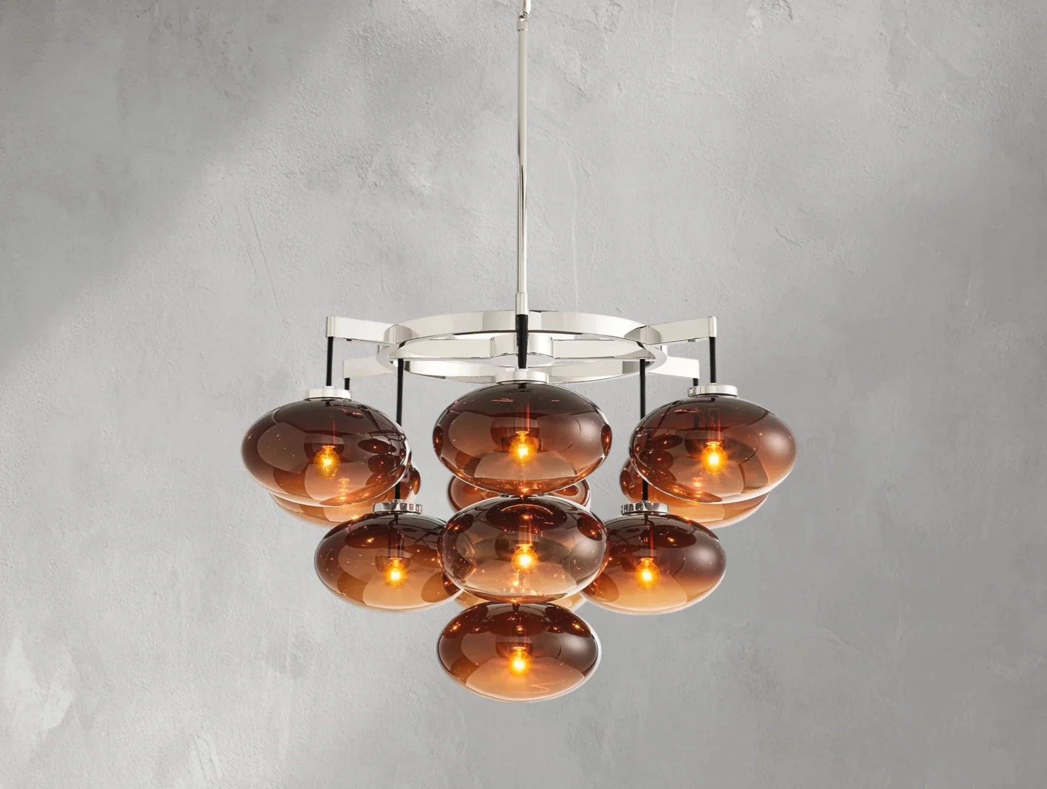 Cebret Glass Round Chandelier - Cyran Lamps