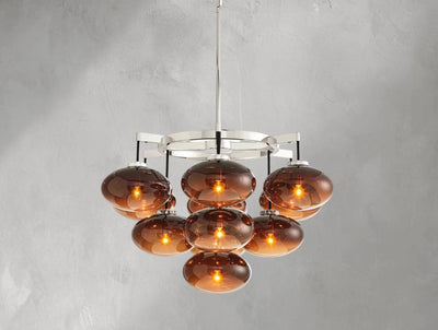 Cebret Glass Round Chandelier - Cyran Lamps
