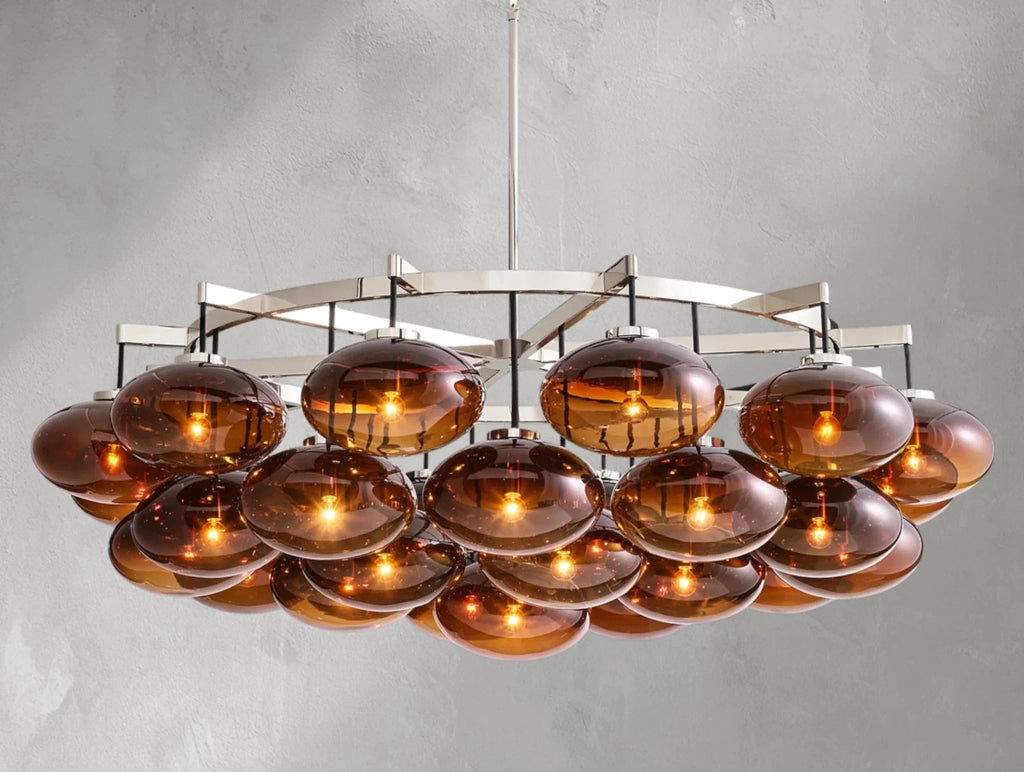 Cebret Glass Round Chandelier - Cyran Lamps