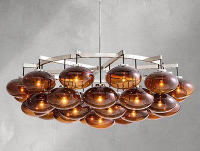 Cebret Glass Round Chandelier - Cyran Lamps