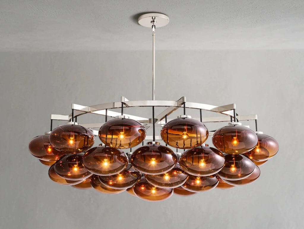 Cebret Glass Round Chandelier - Cyran Lamps