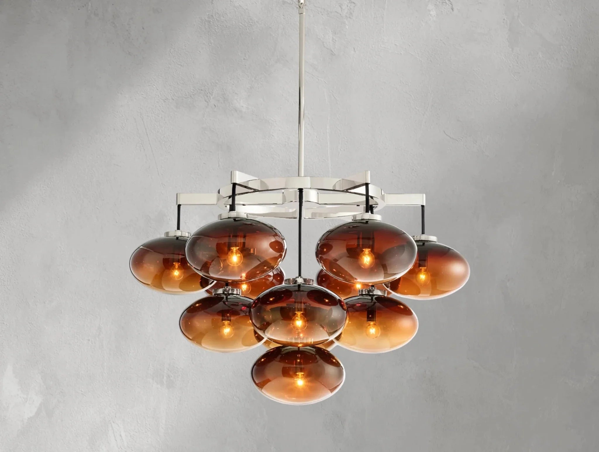 Cebret Glass Round Chandelier - Cyran Lamps