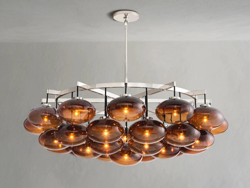Cebret Glass Round Chandelier - Cyran Lamps