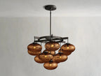 Cebret Glass Round Chandelier - Cyran Lamps