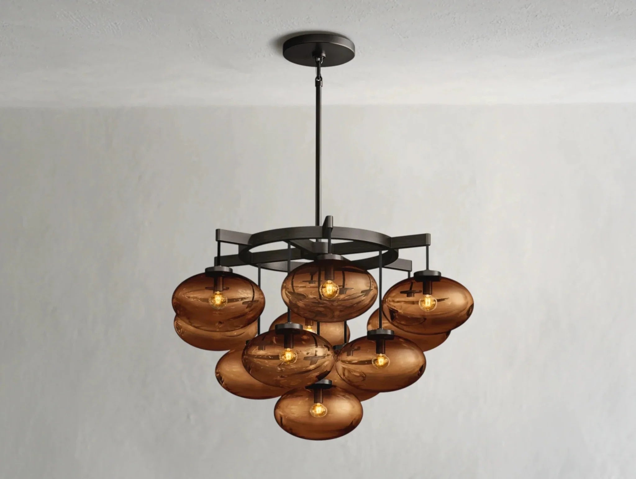 Cebret Glass Round Chandelier - Cyran Lamps