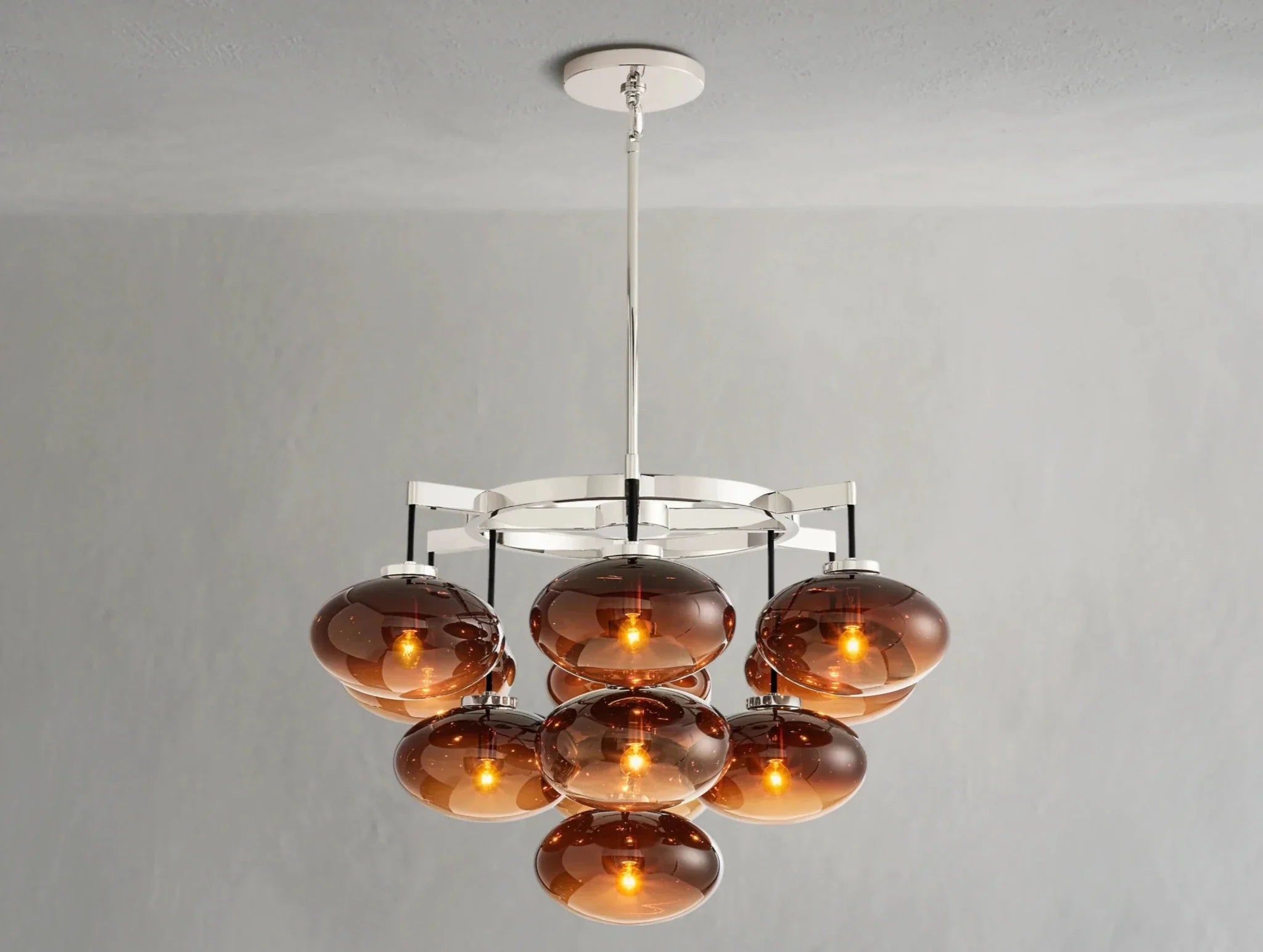 Cebret Glass Round Chandelier - Cyran Lamps