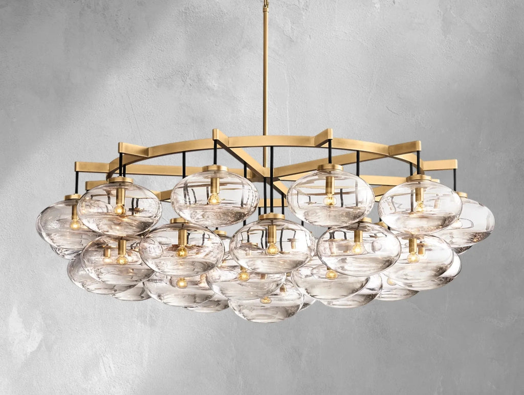 Cebret Glass Round Chandelier - Cyran Lamps
