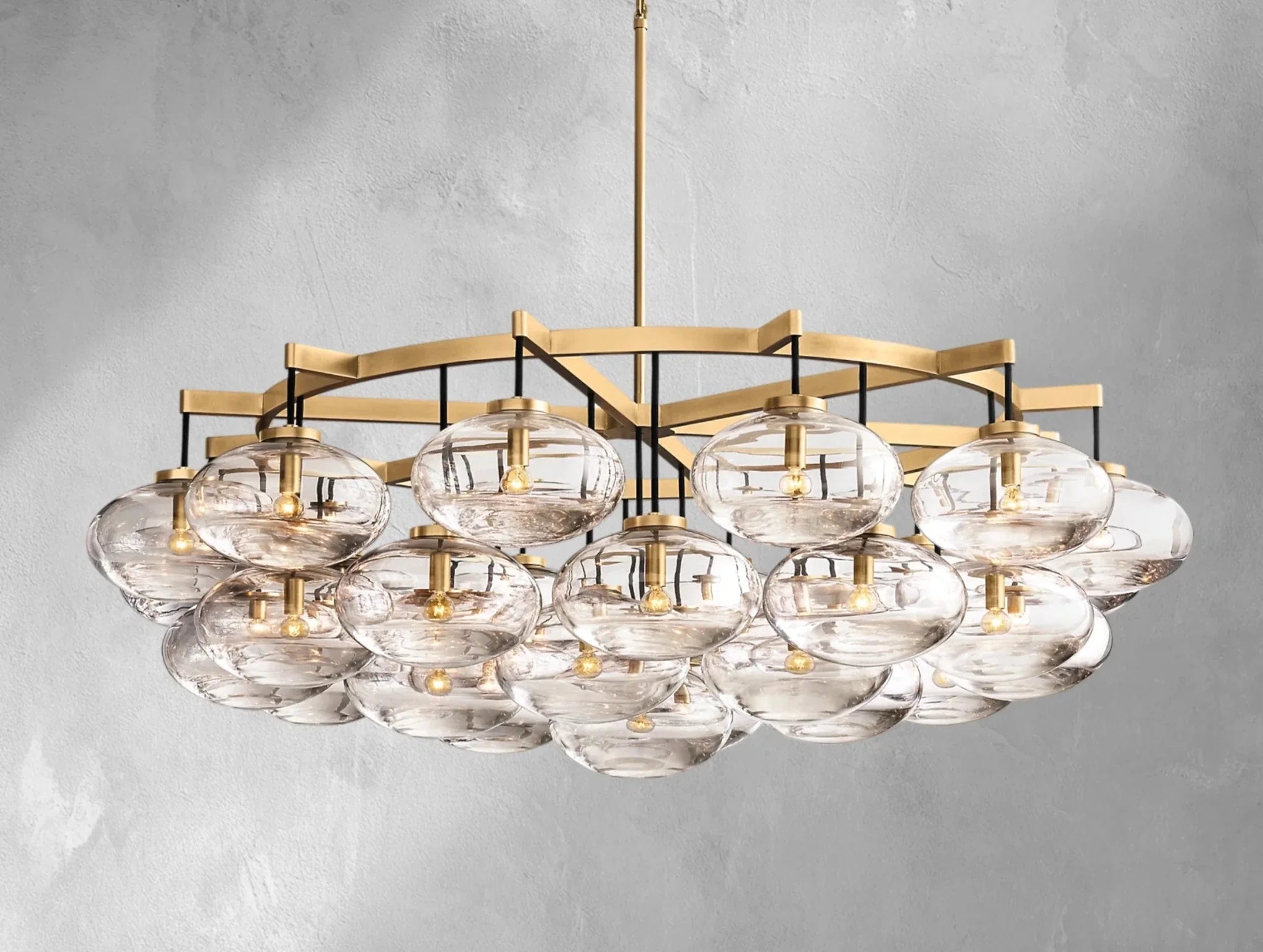 Cebret Glass Round Chandelier - Cyran Lamps