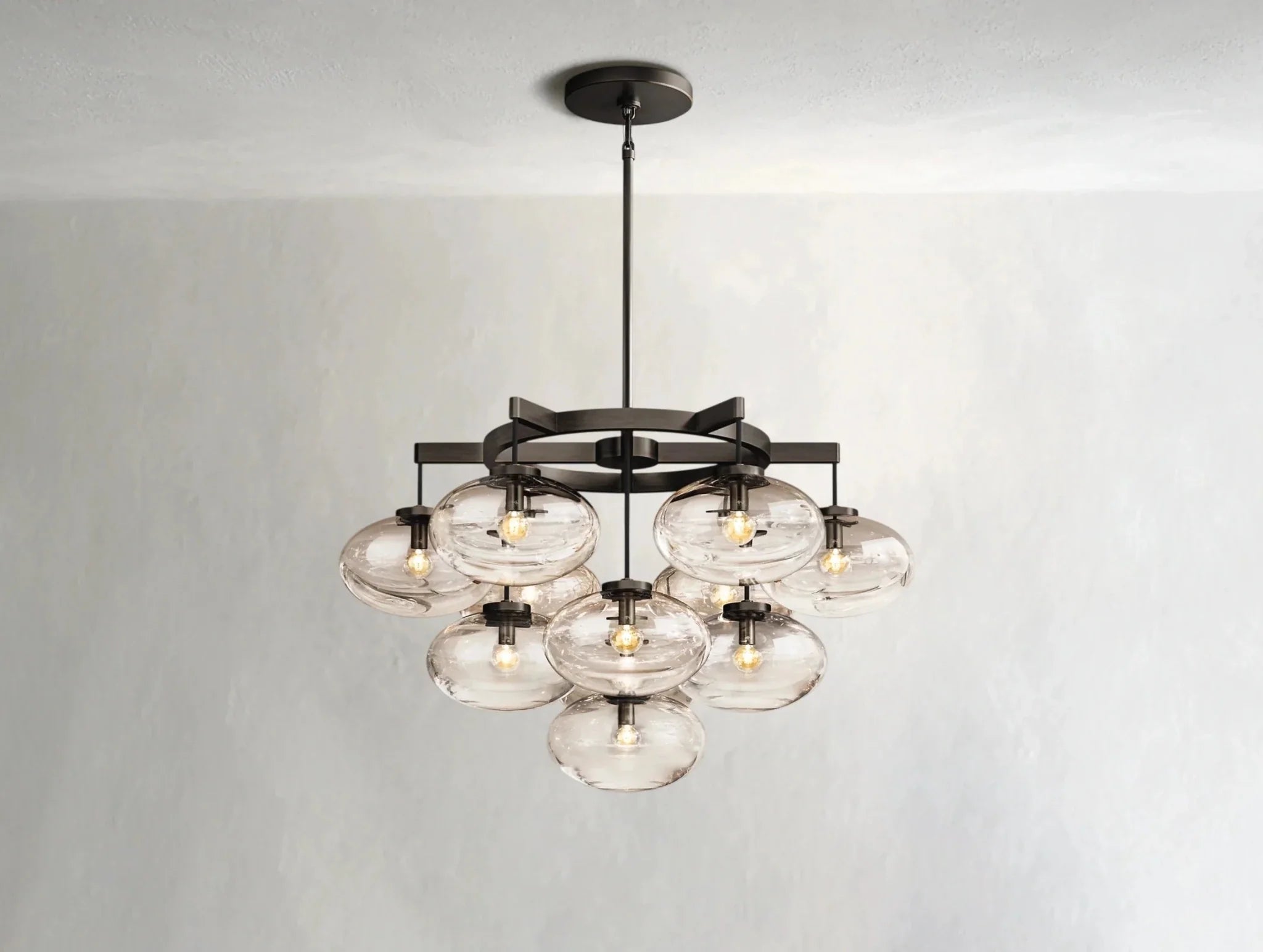 Cebret Glass Round Chandelier - Cyran Lamps