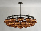 Cebret Glass Round Chandelier - Cyran Lamps