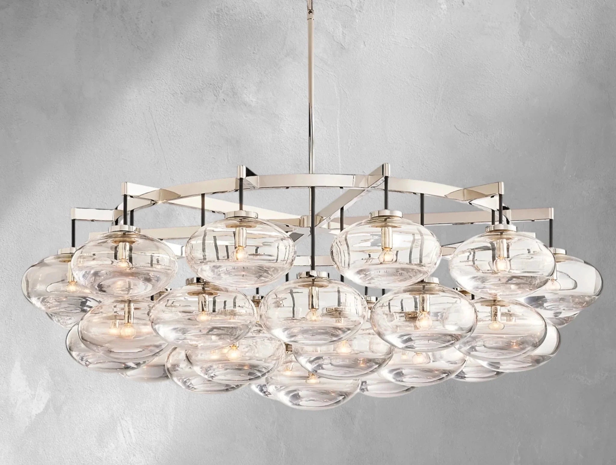 Cebret Glass Round Chandelier - Cyran Lamps