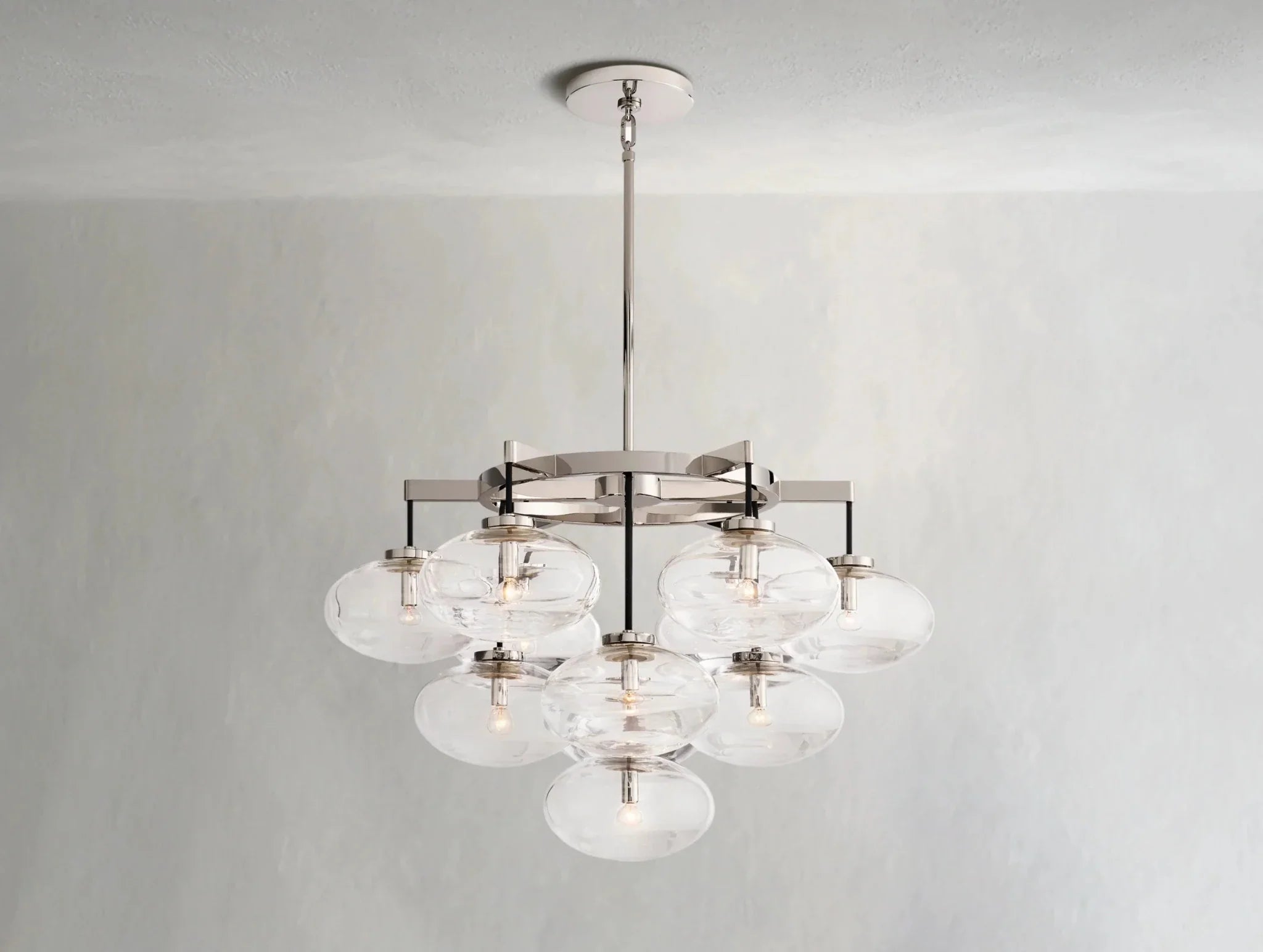Cebret Glass Round Chandelier - Cyran Lamps