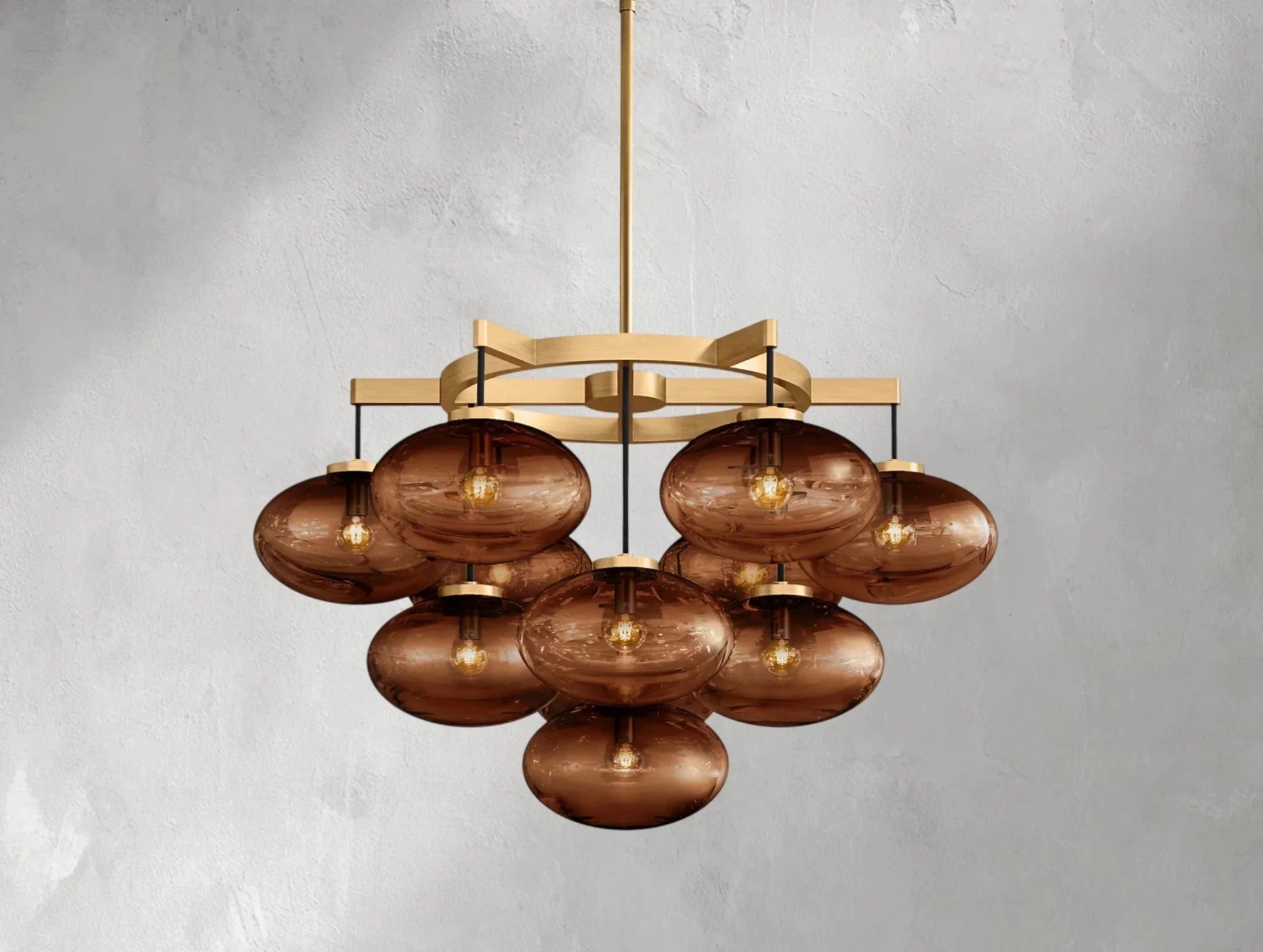 Cebret Glass Round Chandelier - Cyran Lamps