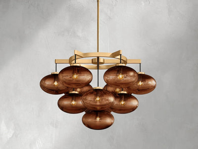 Cebret Glass Round Chandelier - Cyran Lamps