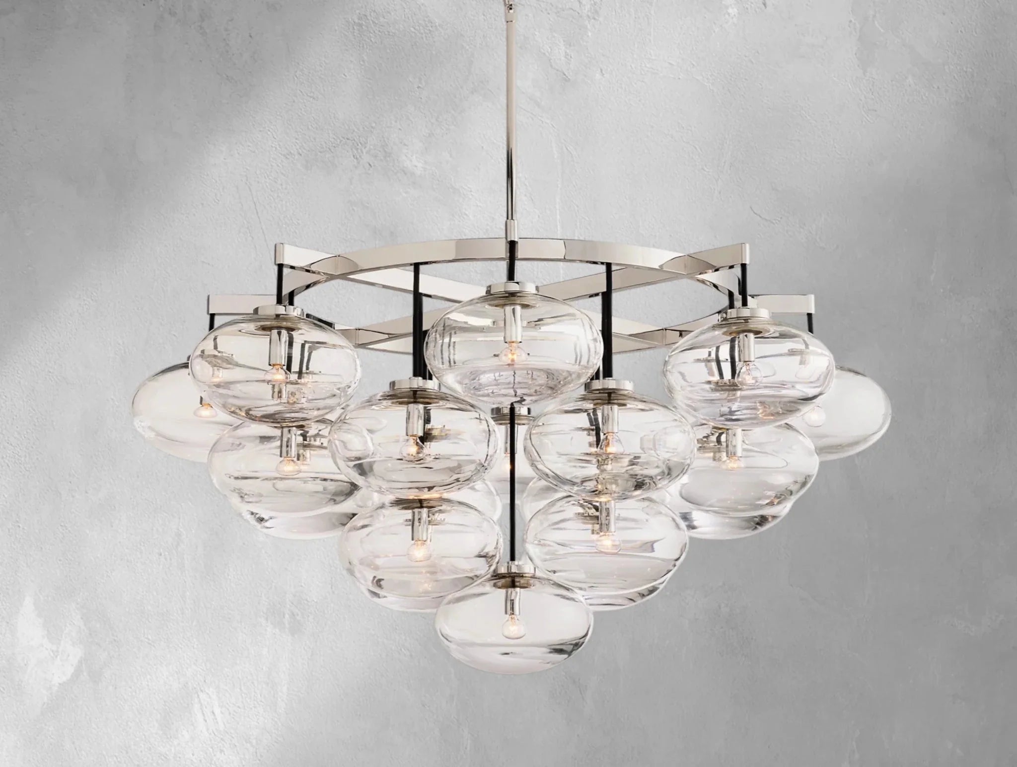 Cebret Glass Round Chandelier - Cyran Lamps