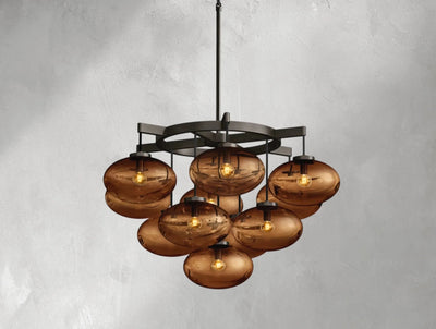Cebret Glass Round Chandelier - Cyran Lamps