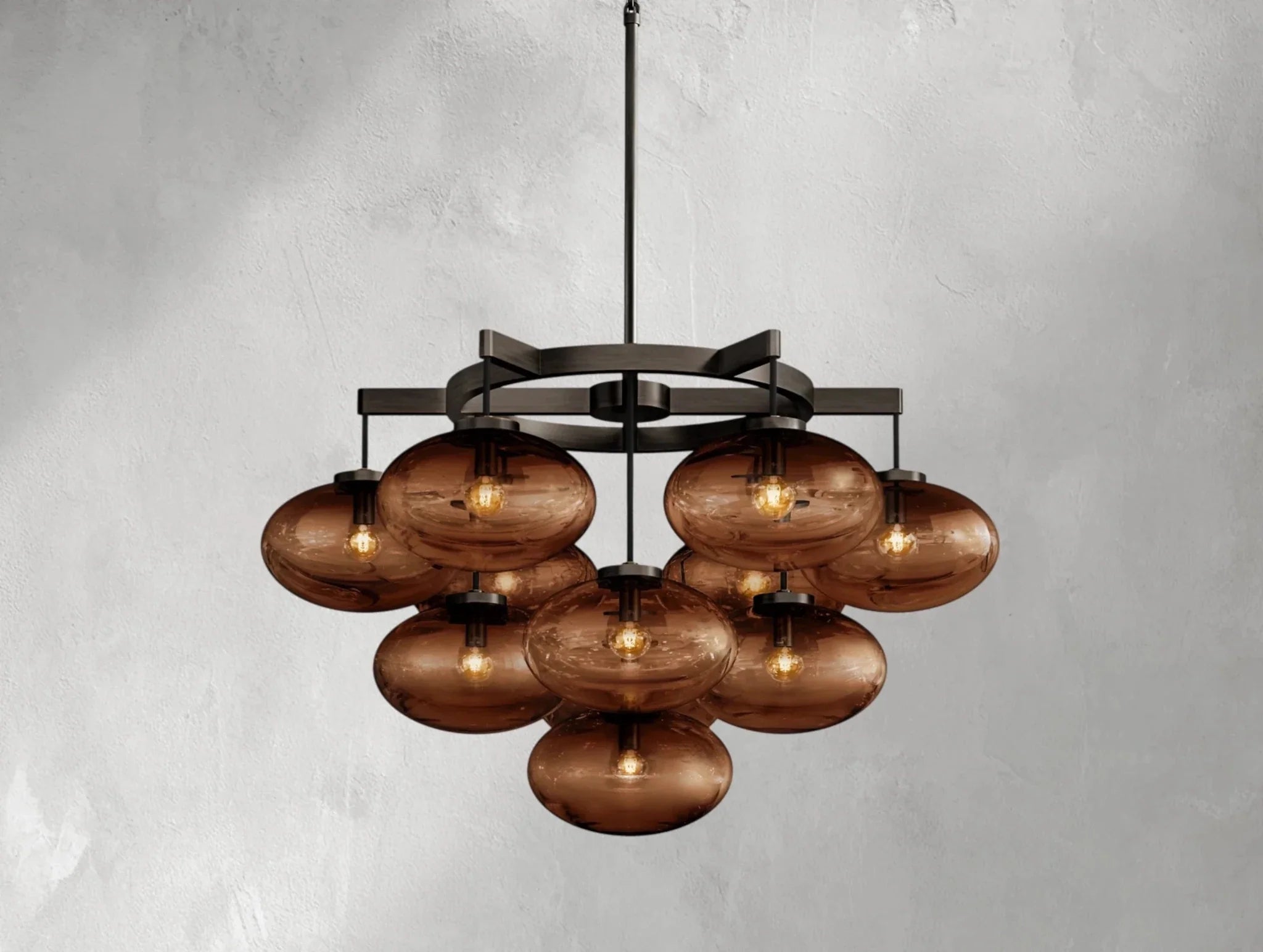 Cebret Glass Round Chandelier - Cyran Lamps