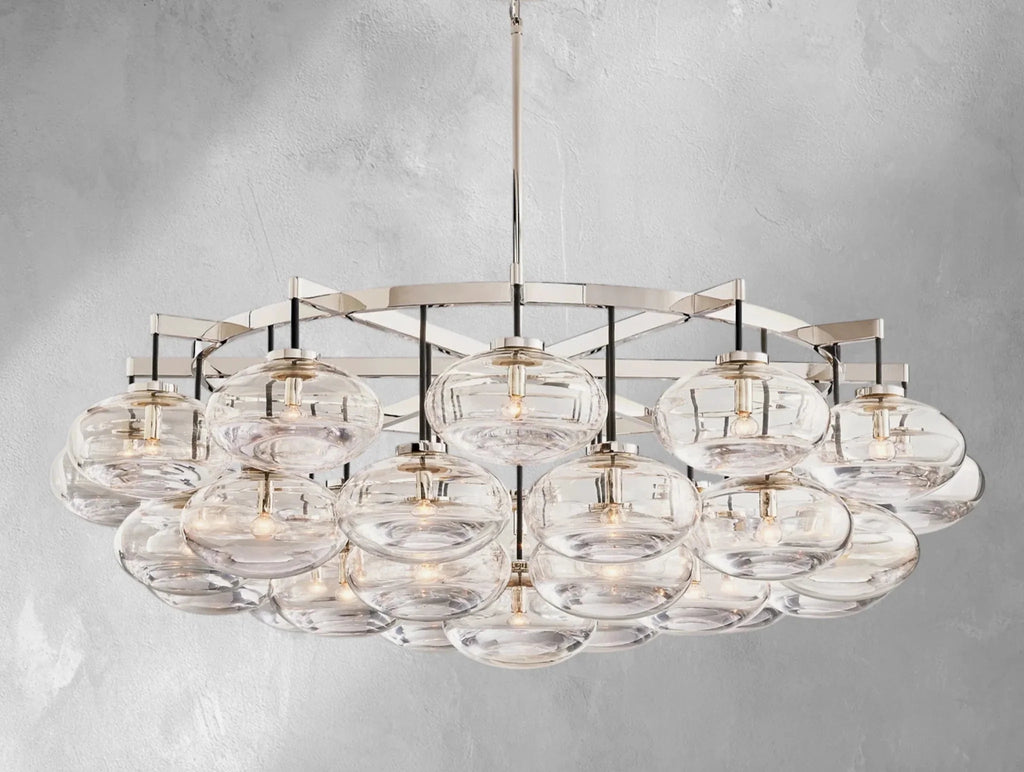 Cebret Glass Round Chandelier - Cyran Lamps