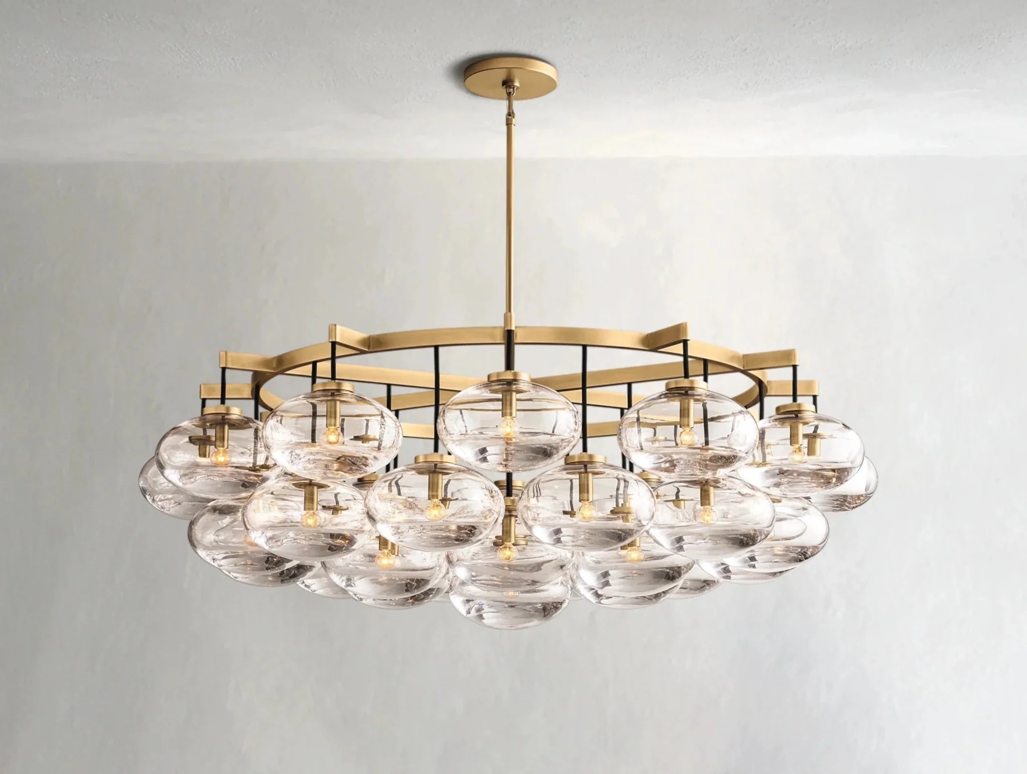 Cebret Glass Round Chandelier - Cyran Lamps