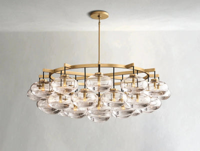 Cebret Glass Round Chandelier - Cyran Lamps