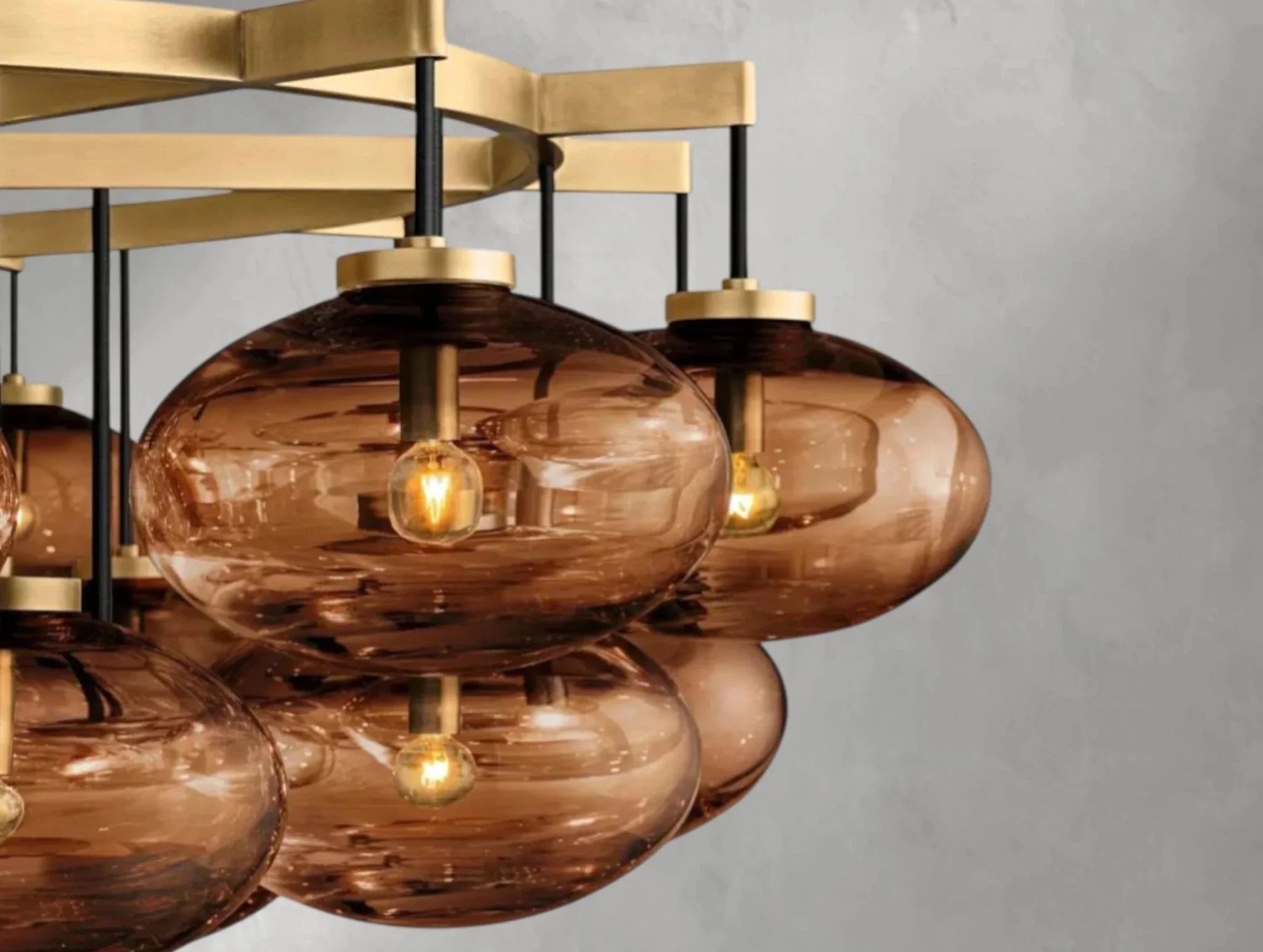 Cebret Glass Round Chandelier - Cyran Lamps