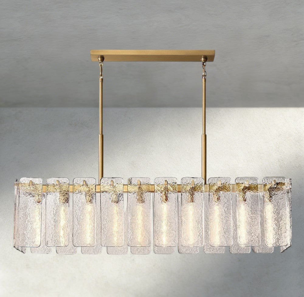 Celamotto Glass Rectangular Chandelier 60", 72" - Cyran Lamps