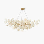 Ceramic Gingko Chandelier B - Cyran Lamps