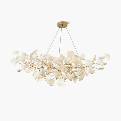 Ceramic Gingko Chandelier B - Cyran Lamps