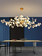 Ceramic Gingko Chandelier B - Cyran Lamps