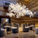 Ceramic Gingko Chandelier B - Cyran Lamps