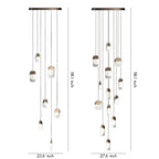 Chandelier for Staircase Full Copper Luxury Crystal Ceiling Light - Cyran Lamps