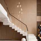 Chandelier for Staircase Full Copper Luxury Crystal Ceiling Light - Cyran Lamps