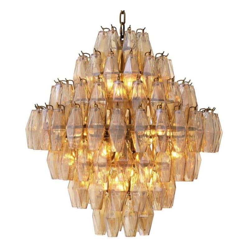 Chara Glass Large Chandelier - Cyran Lamps