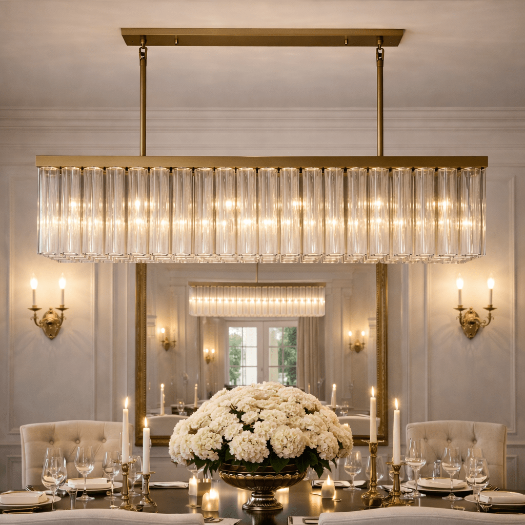 Ciello Rectangular Chandelier - Cyran Lamps