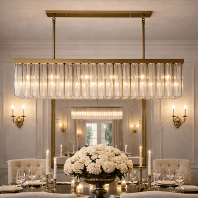 Ciello Rectangular Chandelier - Cyran Lamps