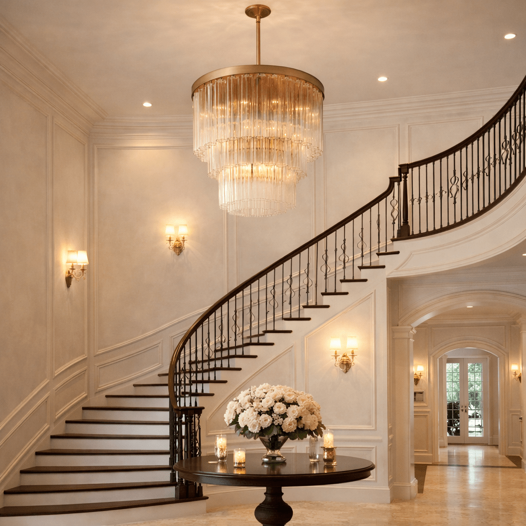 Ciello Three-Tier Round Chandelier 36" - Cyran Lamps