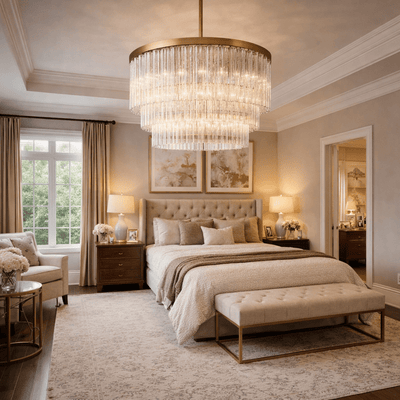 Ciello Three - Tier Round Chandelier - Cyran Lamps
