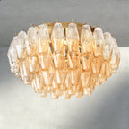 Cihela Clear/ Smoke Glass Flushmount 17", 22" - Cyran Lamps