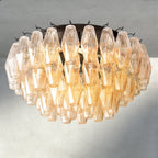 Cihela Clear/ Smoke Glass Flushmount 17", 22" - Cyran Lamps