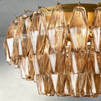 Cihela Clear/ Smoke Glass Flushmount 17", 22" - Cyran Lamps