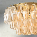 Cihela Clear/ Smoke Glass Flushmount 17", 22" - Cyran Lamps