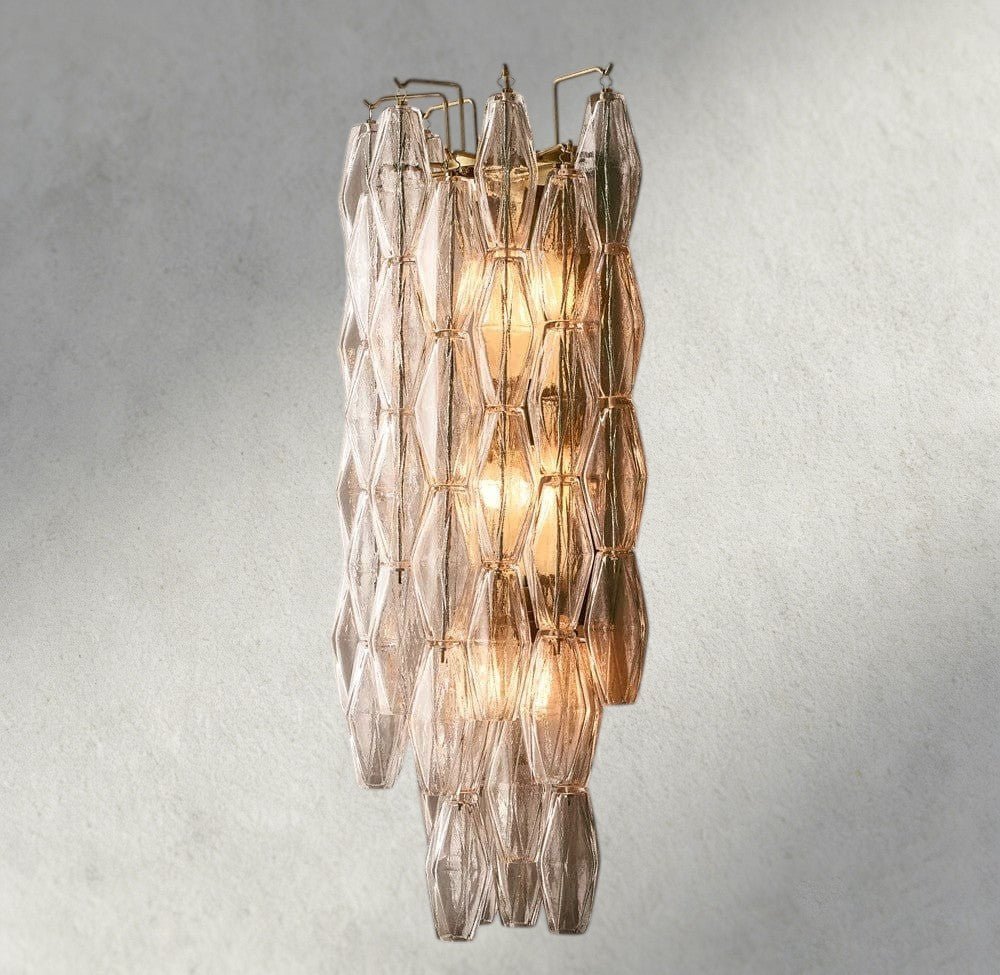 CIHELA CLEAR/ SMOKE GLASS GRAND SCONCE 30" - Cyran Lamps