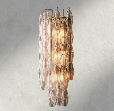 CIHELA CLEAR/ SMOKE GLASS GRAND SCONCE 30" - Cyran Lamps