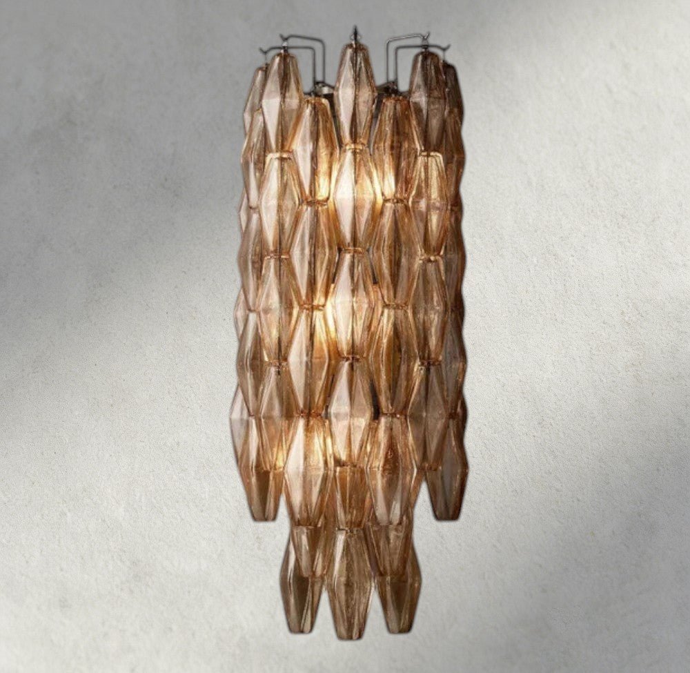 CIHELA CLEAR/ SMOKE GLASS GRAND SCONCE 30" - Cyran Lamps