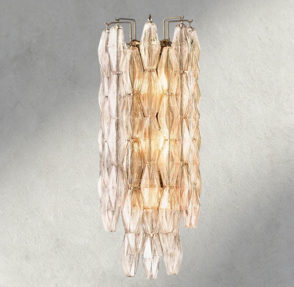 CIHELA CLEAR/ SMOKE GLASS GRAND SCONCE 30" - Cyran Lamps
