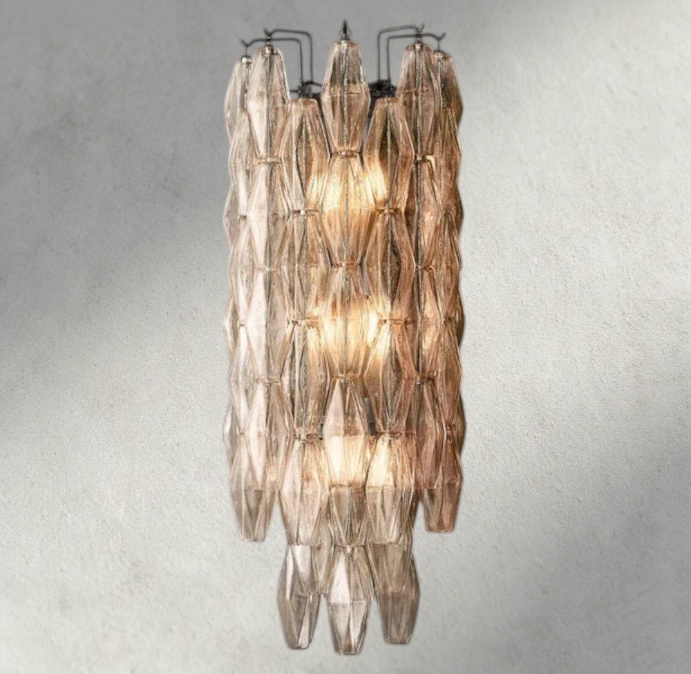 CIHELA CLEAR/ SMOKE GLASS GRAND SCONCE 30" - Cyran Lamps