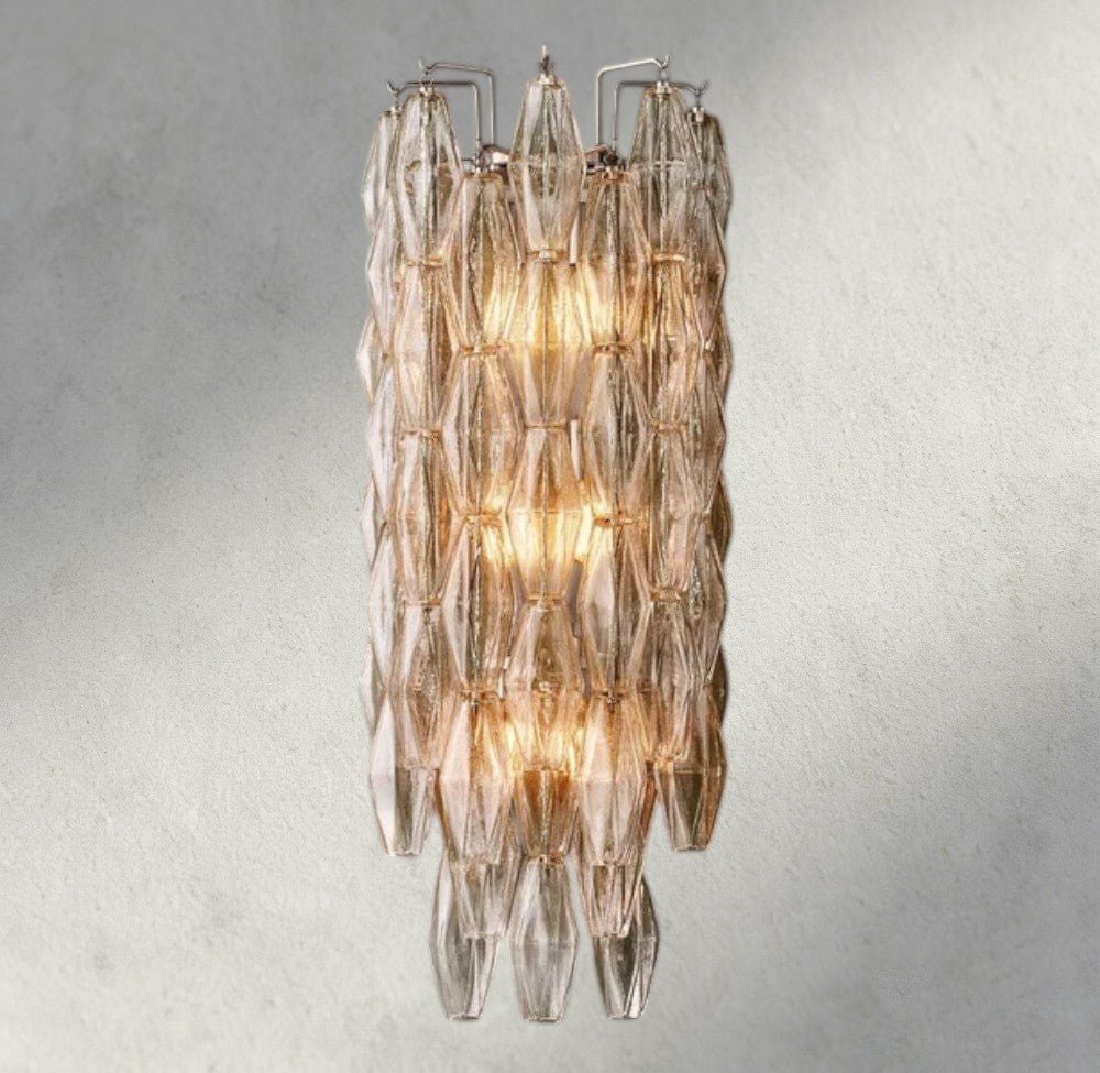CIHELA CLEAR/ SMOKE GLASS GRAND SCONCE 30" - Cyran Lamps