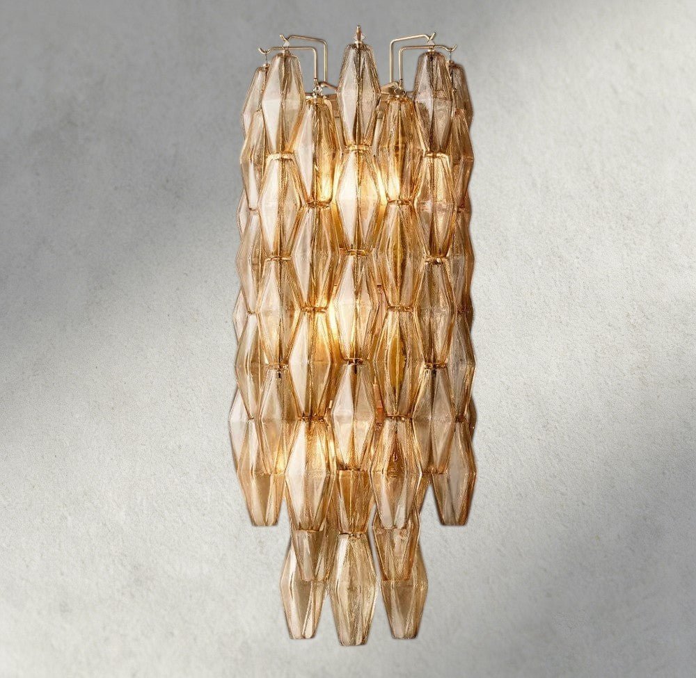 CIHELA CLEAR/ SMOKE GLASS GRAND SCONCE 30" - Cyran Lamps